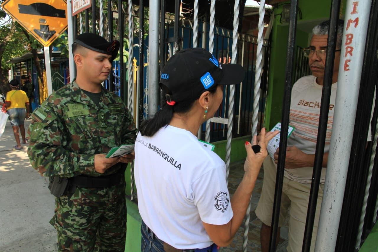 El Gaula de la Policía y el Ejército patrullan los barrios, en operativos contra la extorsión en Barranquilla