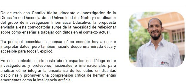 Simposio internacional sobre ciencia de datos y educación en Uninorte y Unimagdalena