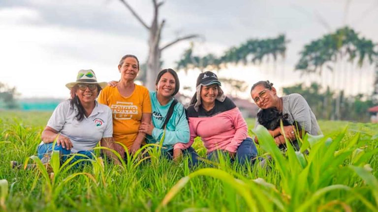 12 mujeres siembran en tierras que fueron del cartel de Medellín