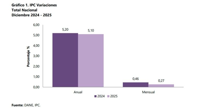 5 sectores con promedio superior al nacional, impactaron inflación de 5,1% en 2025