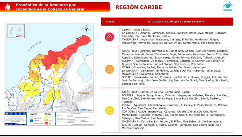 Alerta Roja en Santa Marta por amenaza de incendios forestales