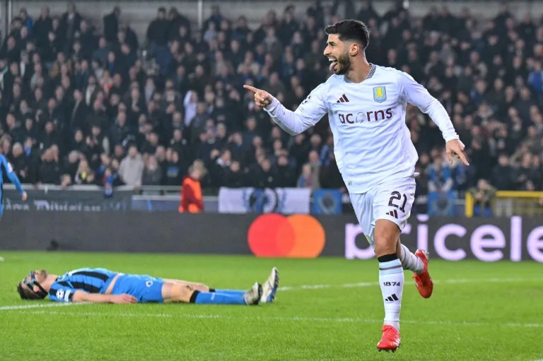 Aston Villa gana 3-1 en Brujas y acaricia los cuartos de Champions