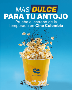 Cine Colombia promociona trozos de galleta para las crispetas