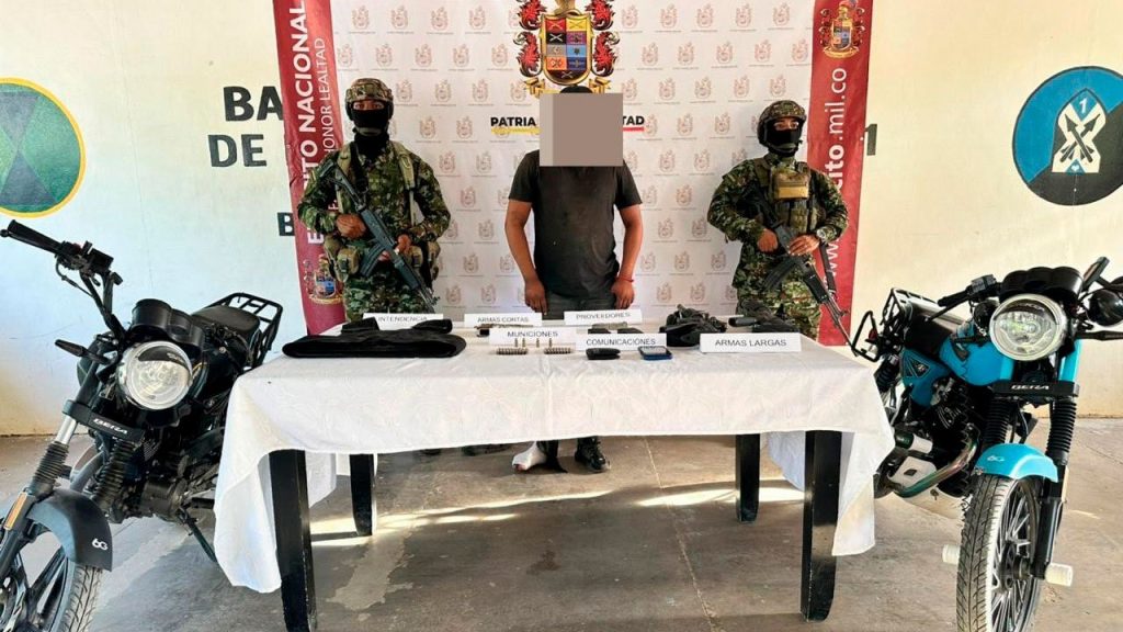 Ejército Nacional incauta armamento y captura a dos delincuentes en La Guajira