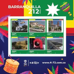 En más de 100 países circularán 5 estampillas con sitios icónicos de Barranquilla