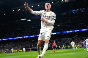 Franco Mastantuono renace en Real Madrid: gol en Champions, ovación del Bernabéu 
