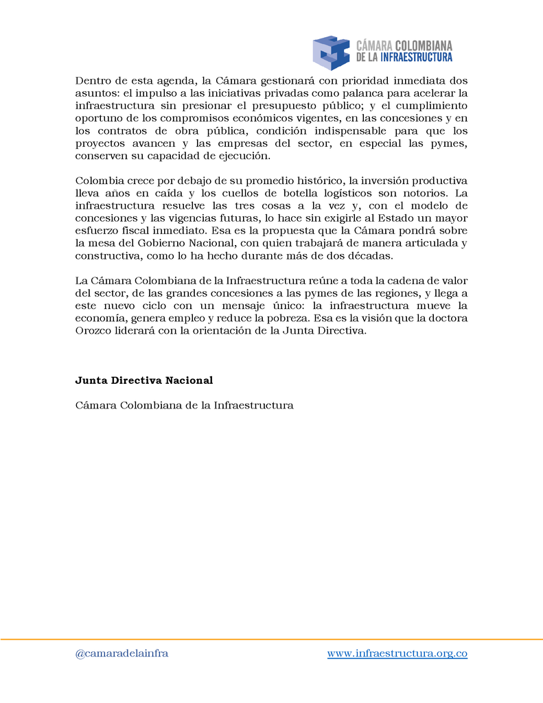 Tatyana Orozco, nueva Presidenta de la CCI