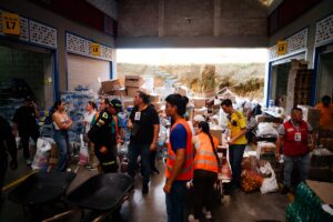 Ayudas en las zonas del terremoto.